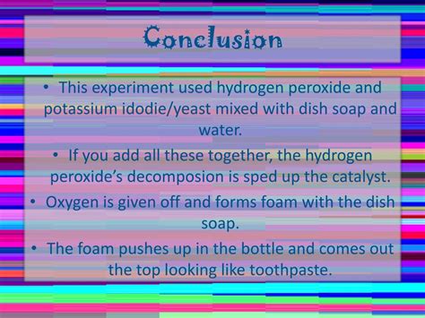 elephant toothpaste conclusion